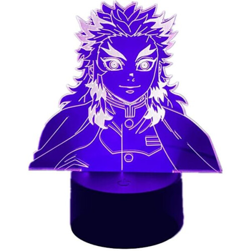 Juego 3D Ilusión Lámpara Japonés Anime Theme 7 Color USB Cambio Manga LED Lámpara De Mesa Flash Bombilla Humor Lámpara Para Niño/cumpleaños/sueño/noche Luz