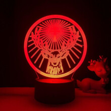 Jagermeister nachtlampje 16 kleuren met afstandsbediening 3D illusie lamp kinderkamer decoratief