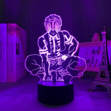 LED-Lampe Anime Demon Slayer Akaza für Kinder Schlafzimmer Dekoration Nachtlicht Geburtstagsgeschenk