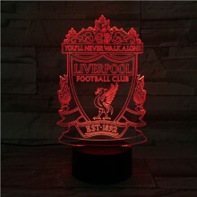 Liverpool F.C USB 3D Anime Night Light Atmospheric LED Table Lamp Christmas Gifts for Football Lovers