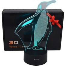 SBSG Pinguin Visuelle 3D-Lampe Illusion 2D-Nachtlicht Weihnachtsgeburtstag Valentinstagsgeschenk