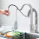 Silver 360° Kitchen Sink Mixer Taps Pull Out Spout Spray Single Lever 2