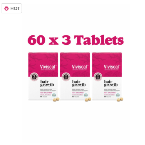 (Pack of 3) Viviscal Hair Growth Supplements  60 Tabs Each