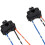 4Pcs H4 9003 HB2 Headlight Socket Wiring Harness DC12-24V 7
