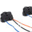 4Pcs H4 9003 HB2 Headlight Socket Wiring Harness DC12-24V 5