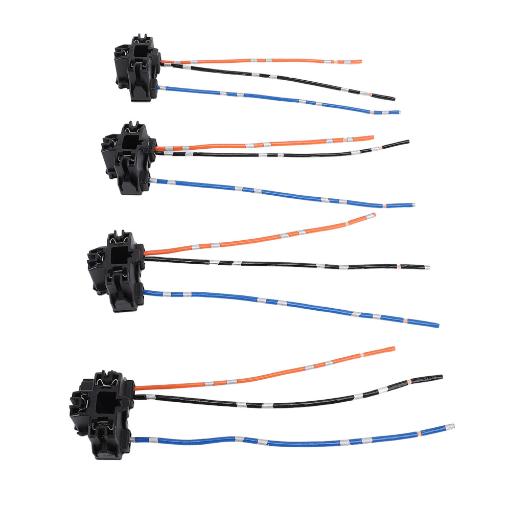 4Pcs H4 9003 HB2 Headlight Socket Wiring Harness DC12-24V