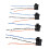 4Pcs H4 9003 HB2 Headlight Socket Wiring Harness DC12-24V 10