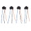 4Pcs H4 9003 HB2 Headlight Socket Wiring Harness DC12-24V 2