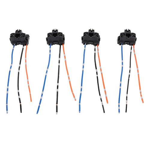 4Pcs H4 9003 HB2 Headlight Socket Wiring Harness DC12-24V 1