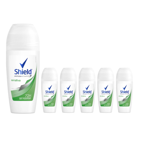 6 x 50ml Shield / Sure Women Sensitive Antiperspirant Roll-On