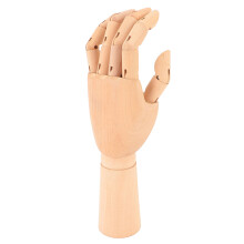 Holz-Handmodell für die linke Hand mit beweglichen Fingern, ideal für Kunst und Bildung