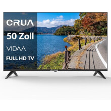 50 Inch Smart TV, Full HD 1080P LED TV with VIDAA OS, Triple Tuner DVB-T2/T/C/S2, HDMI/USB/AV Inputs, Slim Design, Freeview, Wall-Mountable