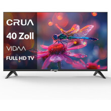40 Inch Smart TV VIDAA, Full HD 1080P LED TV with HDMI USB AV, Triple Tuner DVB-T2/T/C/S2, Compact Flat Screen TV for Home