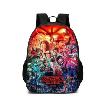 (Arancione) Zaino scolastico per bambini della stagione 4 di Stranger Things per ragazze e ragazzi,