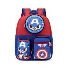 (Capitan America) e zaino leggero e giocoso con cartoni animati per bambini e bambine dell'asilo