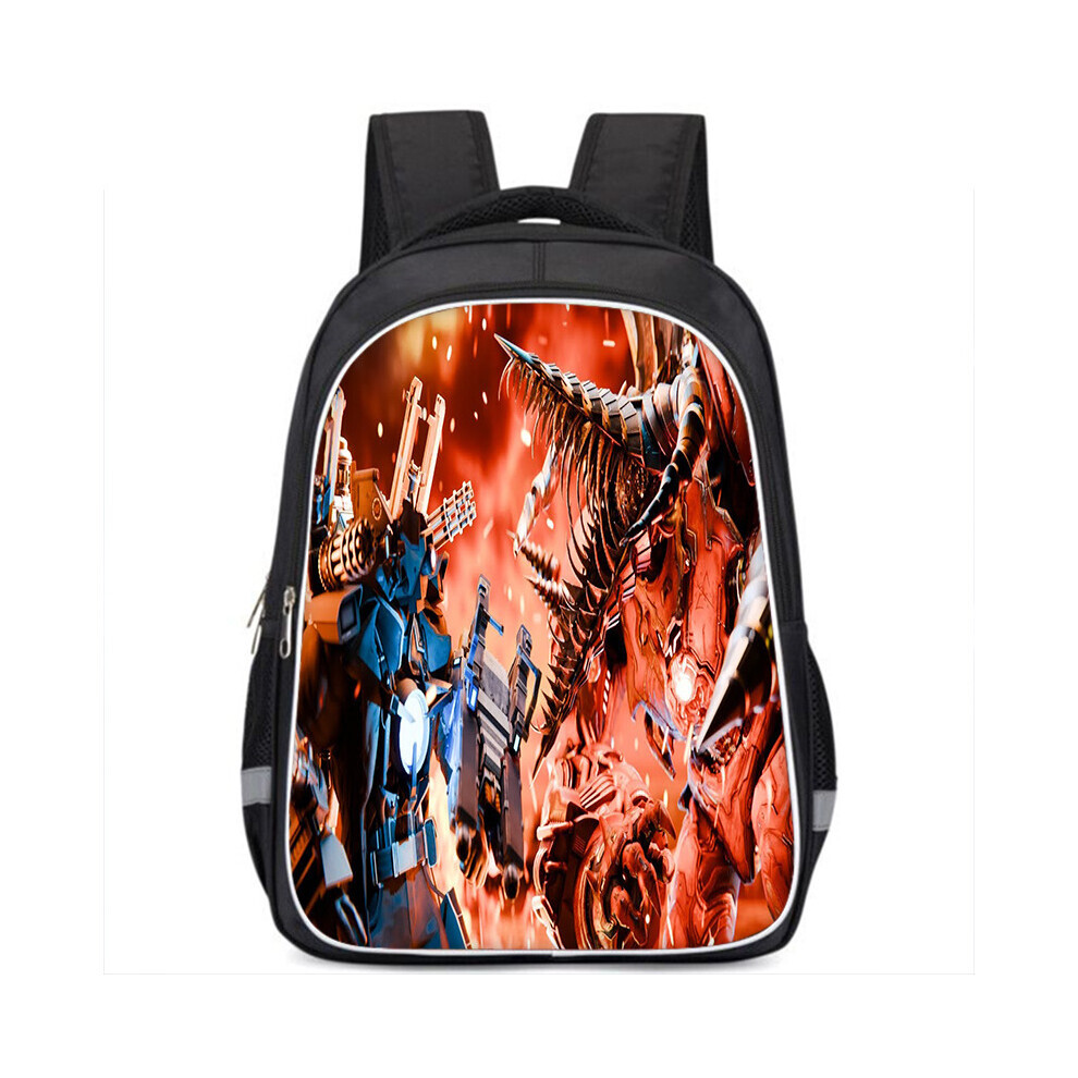 (Stil Z, groß) Bunter Kinderrucksack für die Schule mit lustigem Cartoon-Design, geräumig und robust