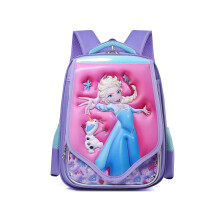 (Princesa Morada) Mochila infantil de tela Oxford, colorida y bonita, con diseño ligero para la escuela.