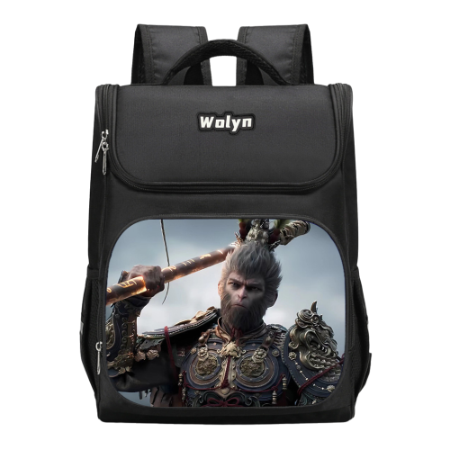 (Style A) Black Myth Wukong Pattern Children Backpack Large Capacity Bag Oxford Cloth
