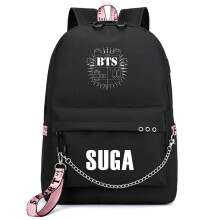 (#19 Black SUGA) Bangtan Boys BTS Rugzak USB Rugzak Reistassen