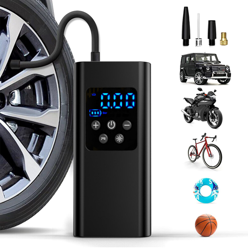 Portable Tire Inflator 4000Mah 150Psi Pump 159X67x43mm Light 7901326214689