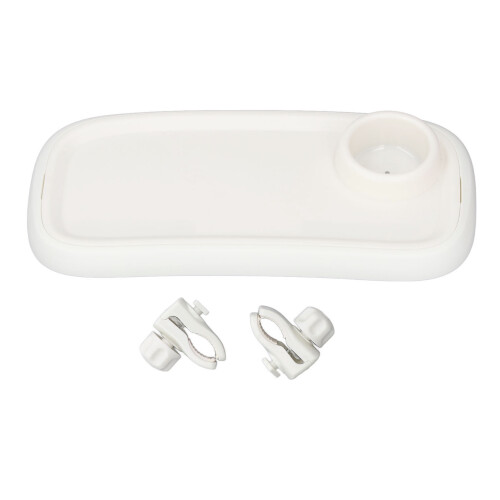 Universal Stroller Tray 42.5x21cm White Anti-Slip Holder 2