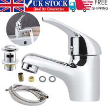 Cloakroom Basin Mixer Tap Chrome Basin Sink Bathroom Fixings Waste