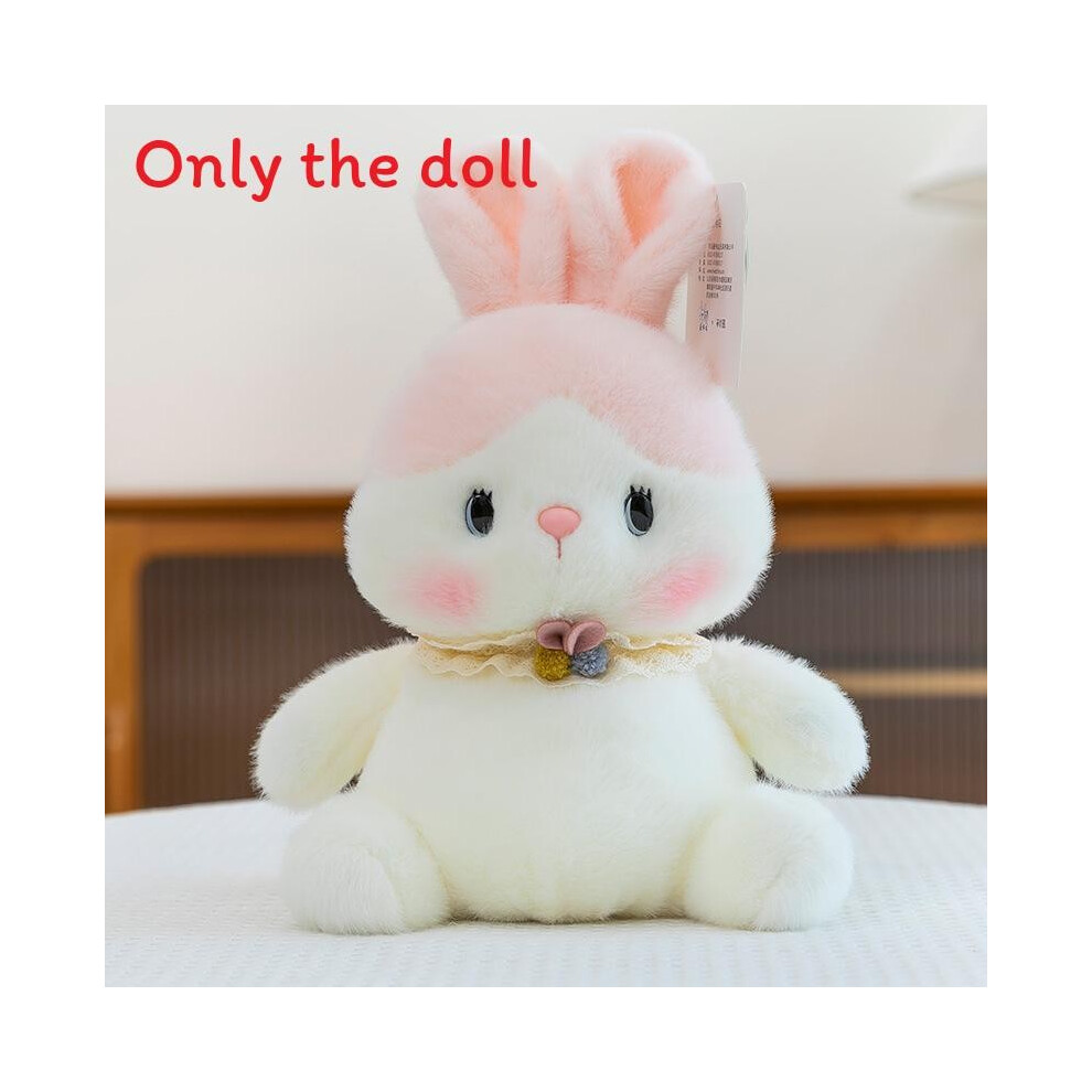 (Pink Bunny, 16cm ) Cartoon Cat Cute Rabbit Bear Dog Panda With Lace Decoration Plush Doll Toy-image-OPC-PHY9ZNC-NEW