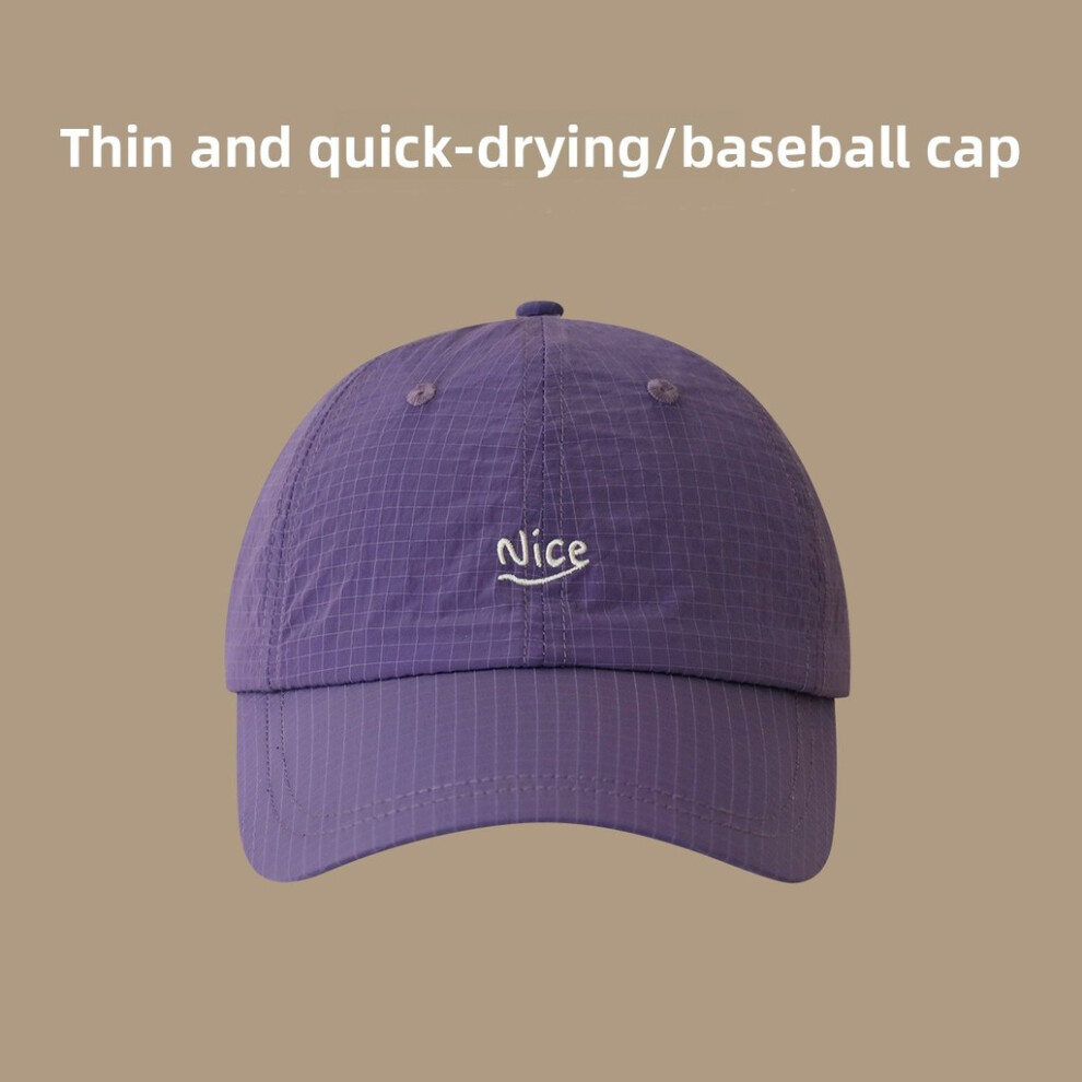 (Purple) Summer Drying Quick Baseball Cap With Letter Embroidery Design Daily For Wear-image-OPC-PHY9ZRS-NEW