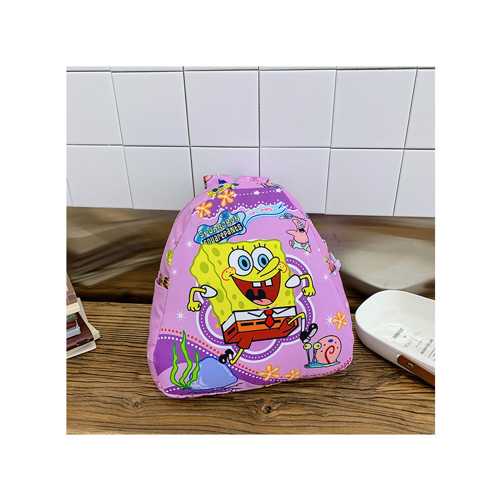 (Purple) Star Spongebob Patrick Sports Surfing Eating Popcorn Backpack Children Printed-image-OPC-PHYB2H5-NEW
