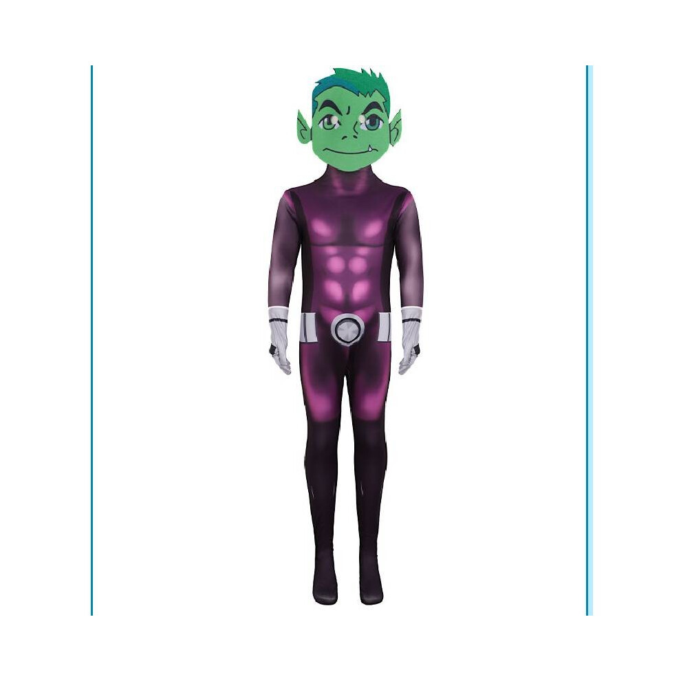 (110cm) Teen Titans Halloween Anime Characters Cosplay Jumpsuit Performance Set Costumes