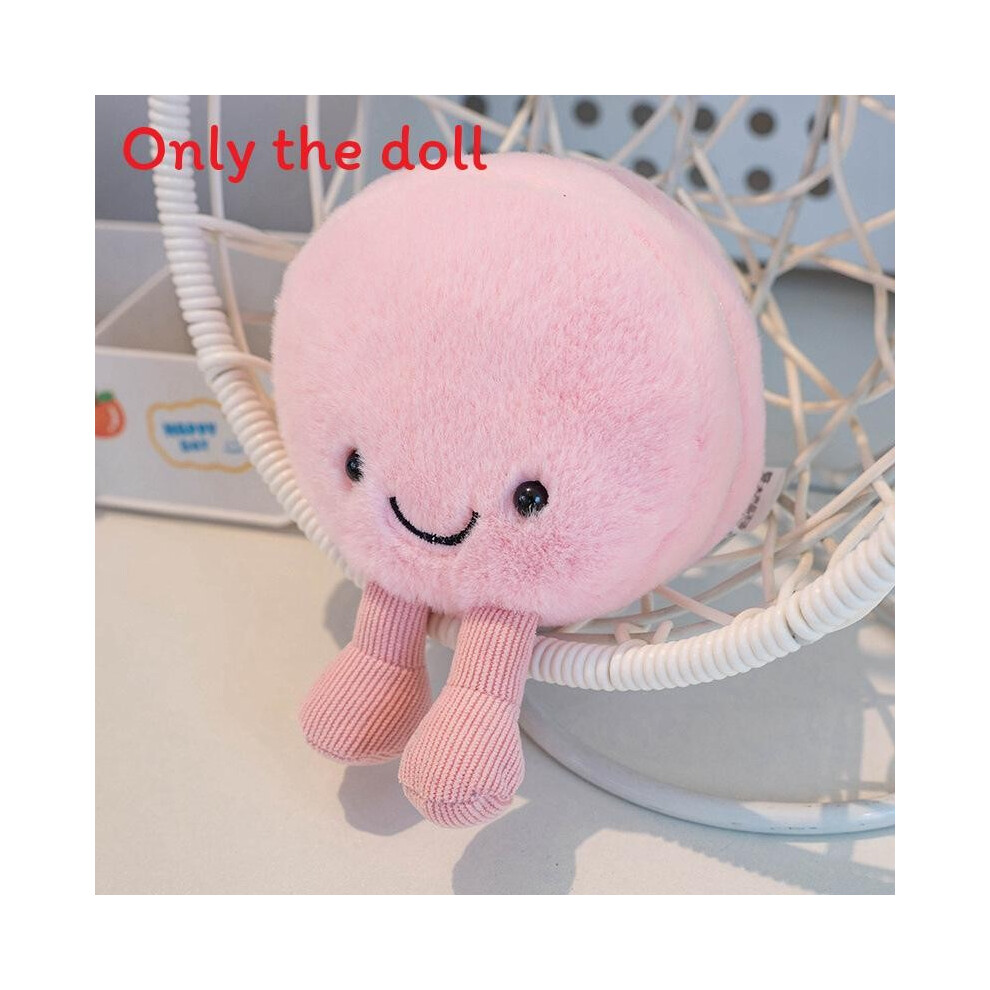 (Pink) Cute Shaped Macaron Plush Toy Doll With Smiling Expression For Gift Children