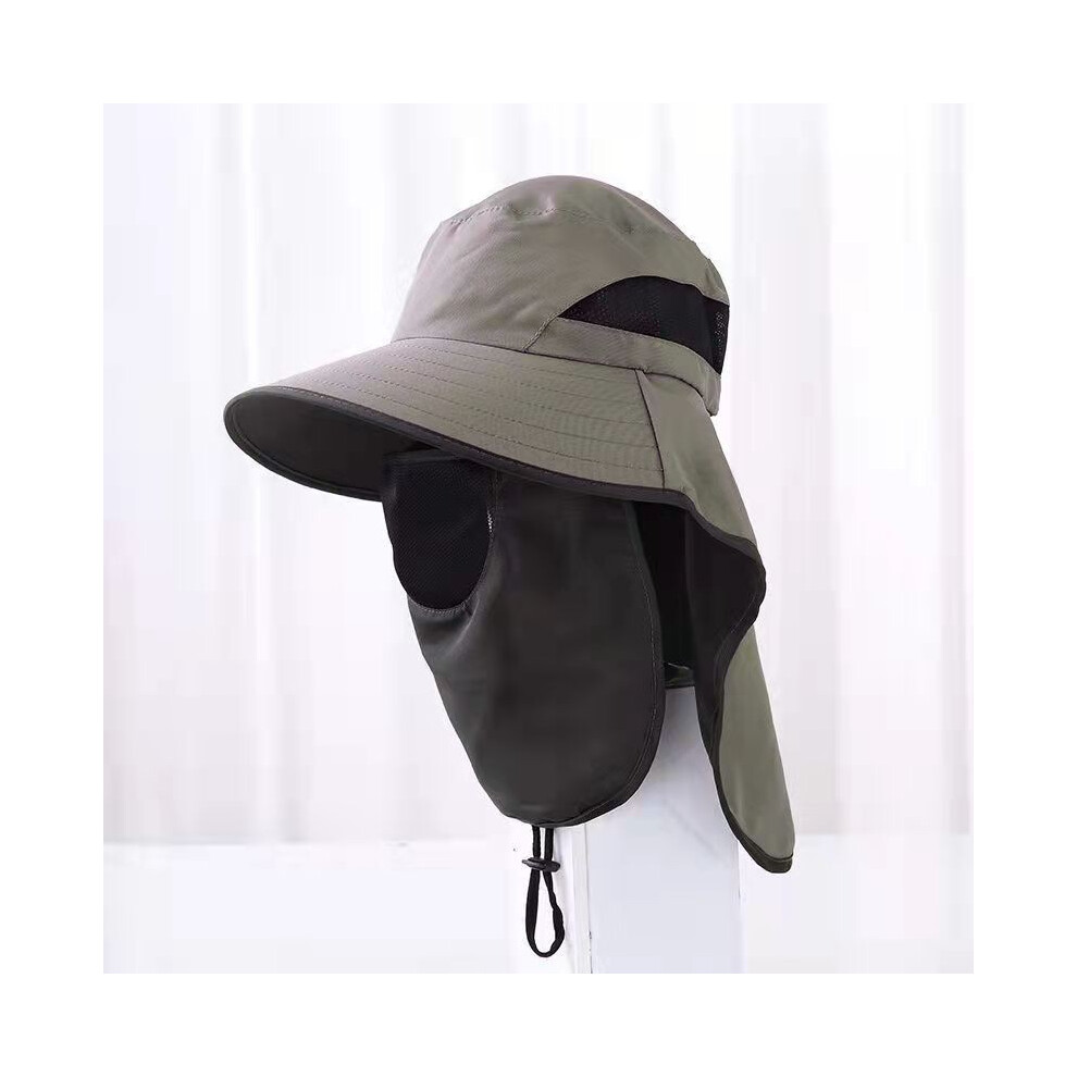 (Green) Summer Fishery Mens Hat With Removable Brim And Sun Outdoor Protection For-image-OPC-PHYB7Y5-NEW