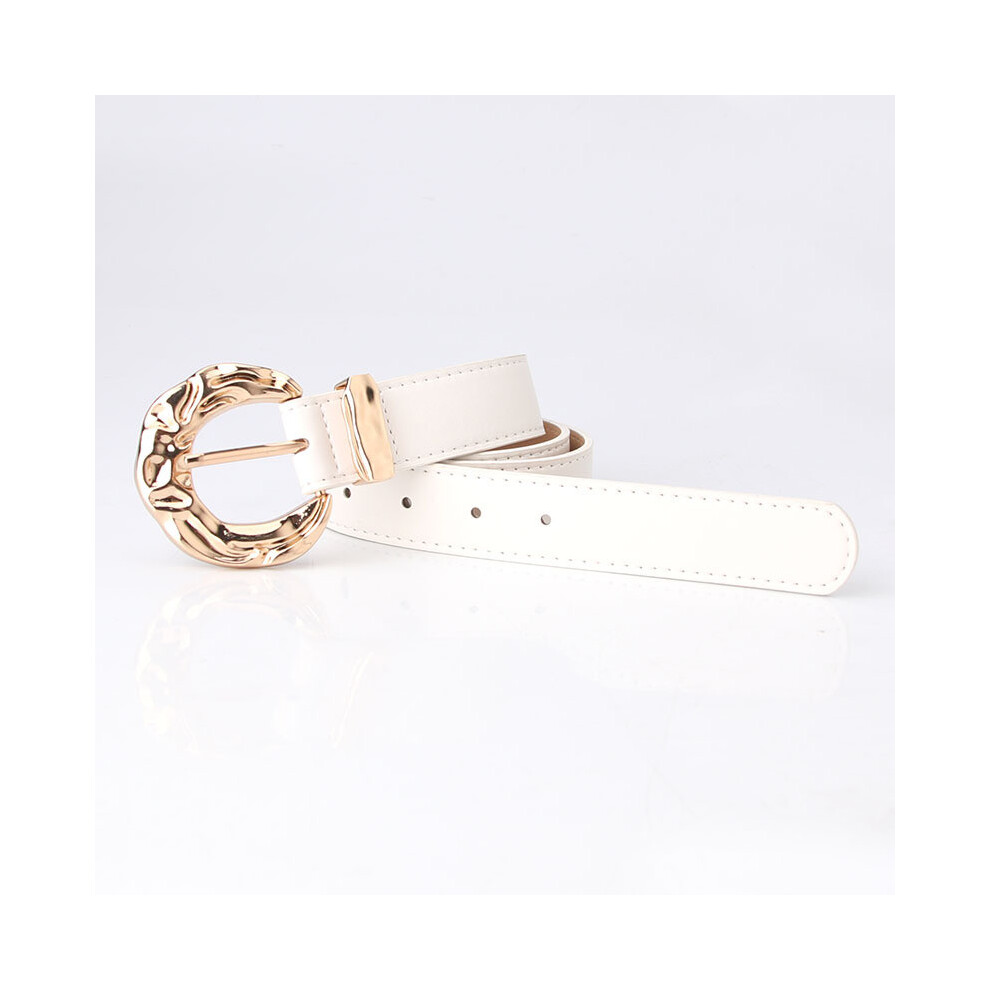 (White) Leather Simple Women Belt With Alloy Buckle For Everyday And Fashion Workwear-image-OPC-PHYB852-NEW
