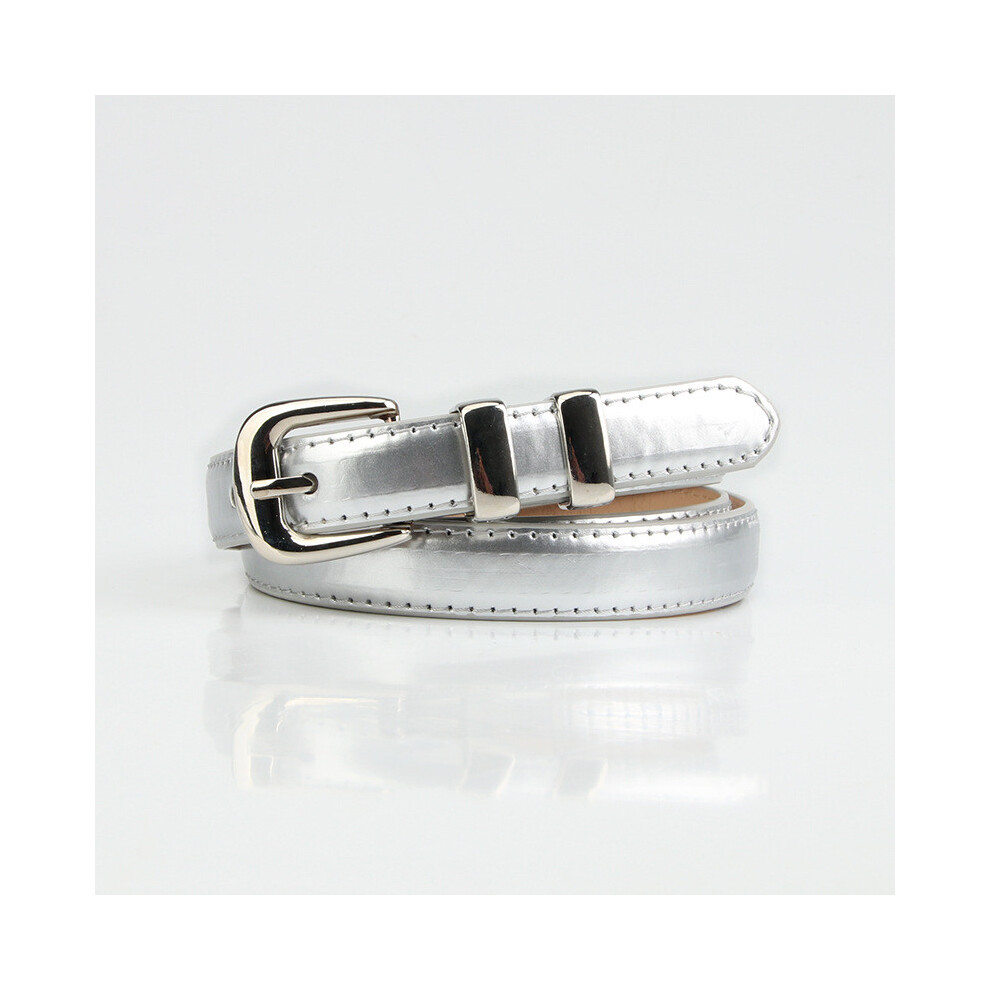 (Silver) Sweet Candy Colored Silver Metal Buckle Decoration Women Waist Belt Slim-image-OPC-PHYB8G8-NEW