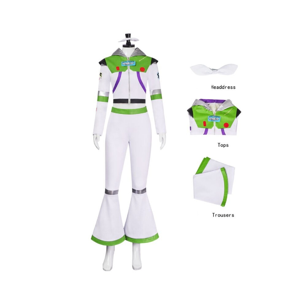 (XS Adult) Buzz Toy Story Lightyear Women Jumpsuit Performance Costume Cosplay Clothes Set
