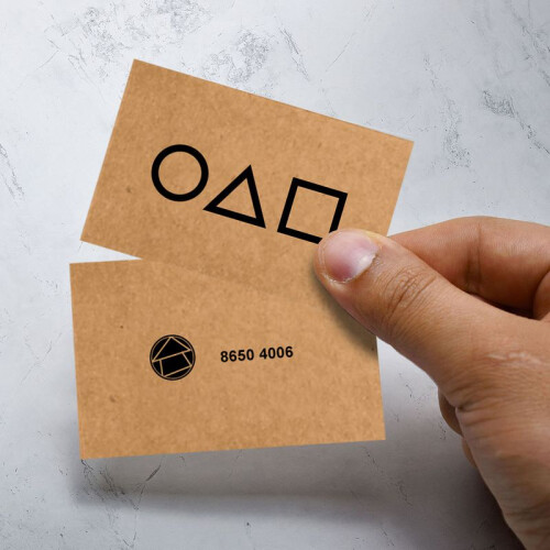 10pcs Squid Pack Game Invitation Card Business Cards Square Icon Triangle Circle 2