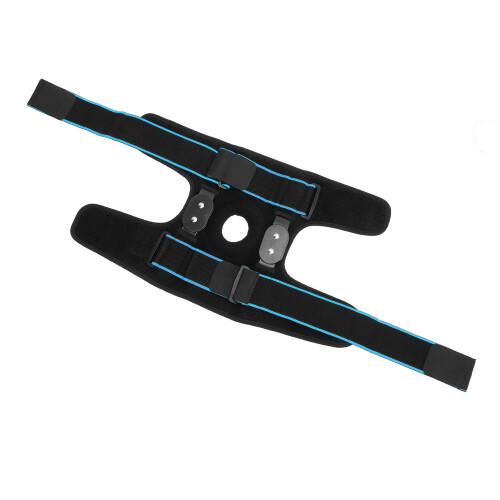Rodillera de aluminio plegable azul, absorción de impactos