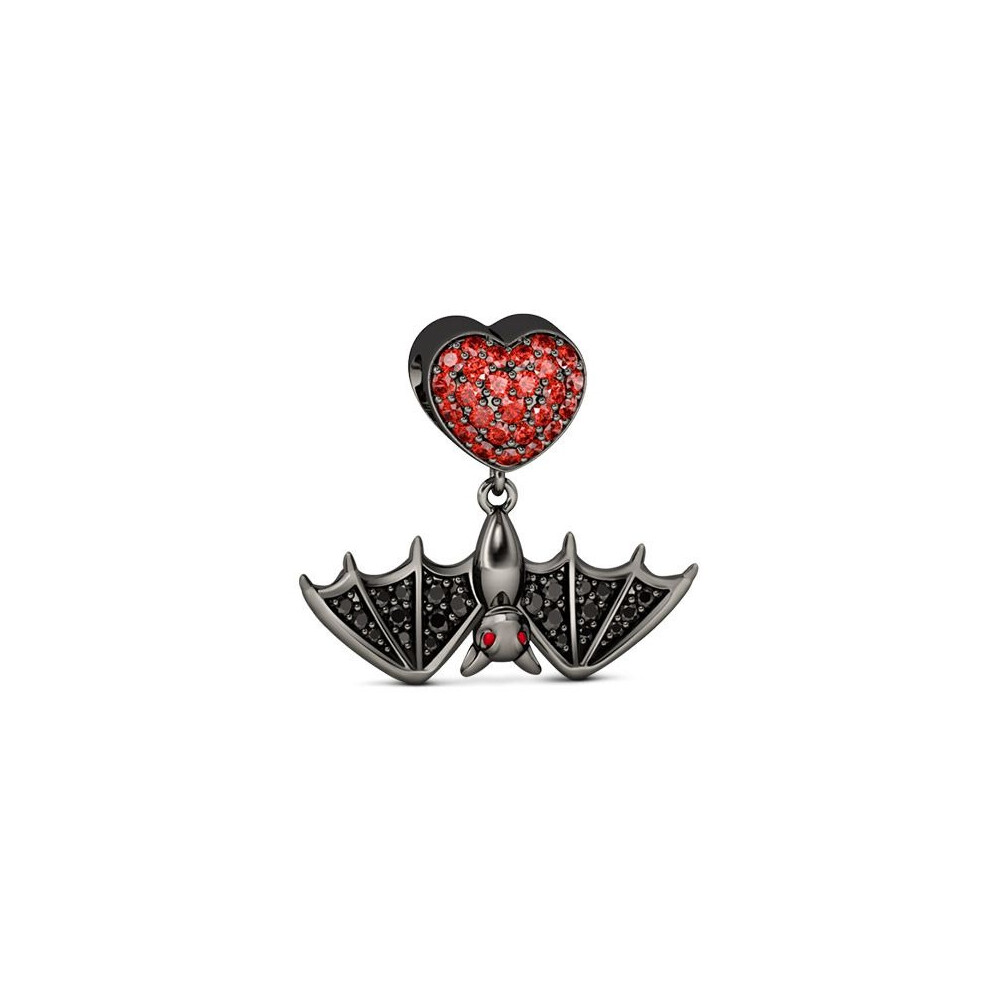 Black Bat charm sterling silver for women's bracelet