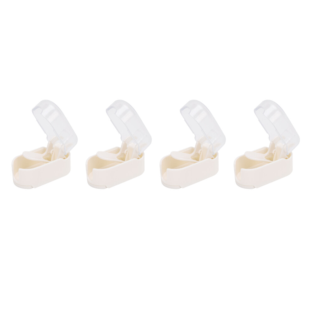 4pcs Clear Wall Mounted Toothbrush Cases Self Adhesive