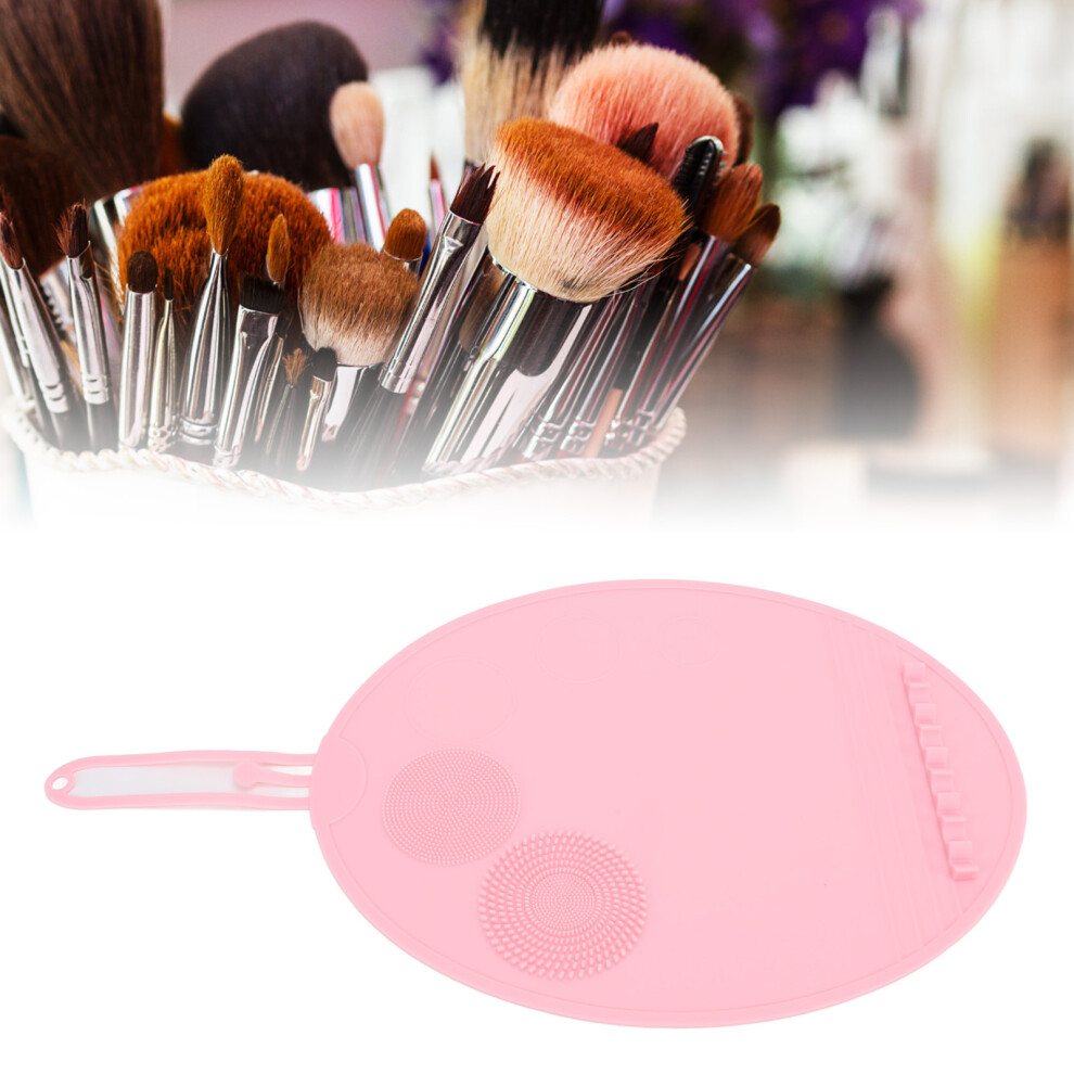 Silicone Makeup Brush Cleaning Mat Large Pink Portable