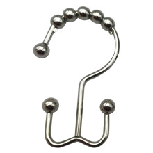 12PCS Black Rustproof Iron Shower Curtain Hooks Rings