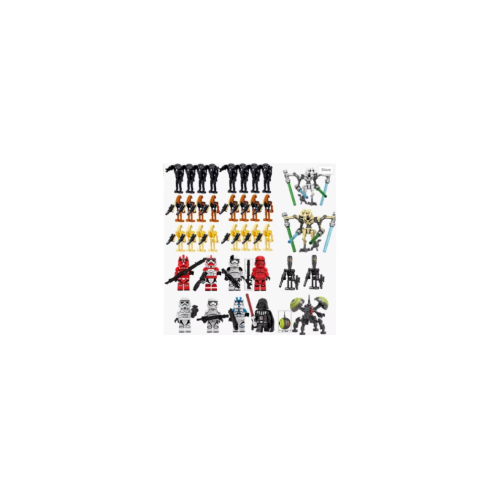 Enekio (37Pcs) Star Wars Minifigures Battle Droid Building Blocks Fit Lego