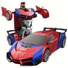 (Red) 2.4GHz Fast Transform RC Cars Toys One-Button Deformation, 360Rotation Robot Toys, Birthday Gifts