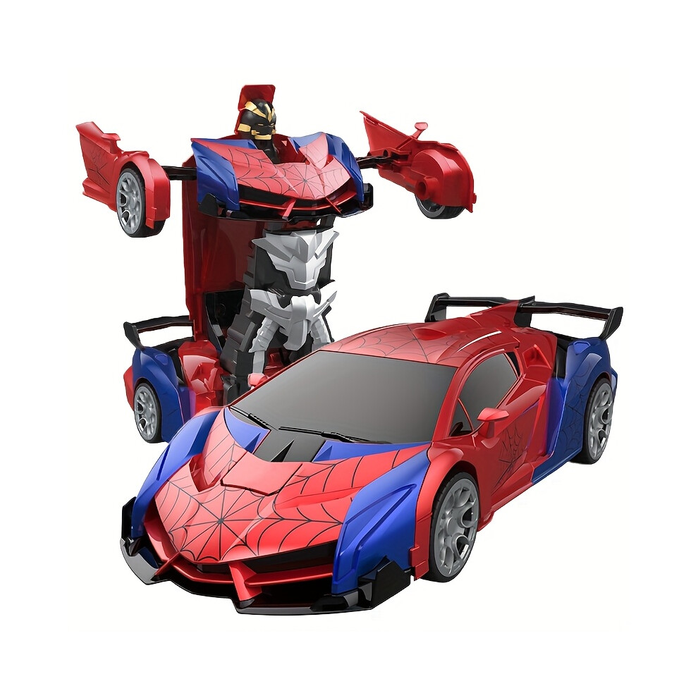 Mdsrjone (Red) 2.4Ghz Fast Transform Rc Cars Toys One-Button Deformation, 360Rotation Robot Toys, Birthday Gifts Red