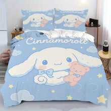 (Multicolor, 240cm*220cm) 2/3pcs Sweet for cinnamoroll Cloud Starry Sky Print Duvet Cover Set, High-Definition Digital Print Duvet Cover Set - Perfect for Bedroom