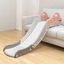 (pink) Couch Slide for Kids, Stable Toddler Slide Indoor with Adjustable Armrest Simple Ship Style Stair Slide for Bed Sofa Table Easy to Install