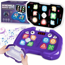 (Purple) Handheld Dance Game, 4 Mode, 999 Level, Sensory Toys, Fast Puzzle Game, ADHD, Pop Fidget Toys for Kids Age 6-12, Birthday Gifts for Girls and Boys