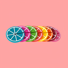 (8 Colors Set) 8pcs Silicone Orange Slice Drink Markers - Colorful Wine Glass Identifiers For Party Decorations, Ideal For Halloween