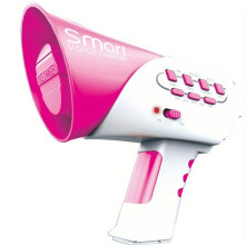 (Pink) Intelligent Voice Changer Toy for Kids - Novelty Funny Prank Horn with 6 Colorful Modes (Blue, Green, Pink, Orange, Purple, Red)