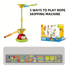 (5 In 1) Gift for Kids: Ladybug Sensory Training Toy, Jump Rope, Hoop Set, Sky Rocket, Sand Tossing Game – 5-in-1 Multiplay Fun with Switchable Modes